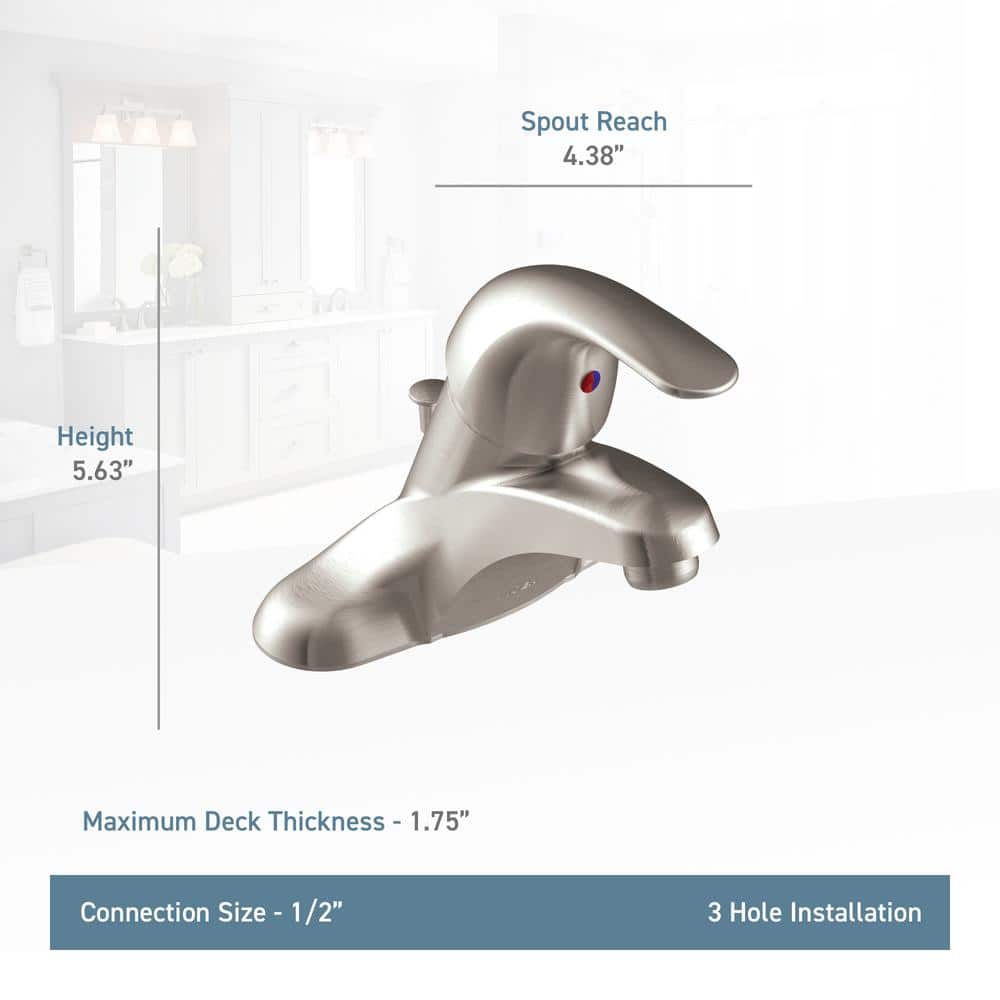 Adler Traditional Low Arc Brushed Nickel Bathroom Faucet
