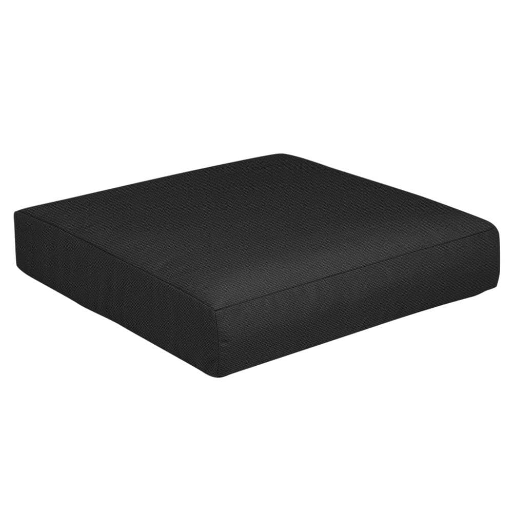 Sunbrella Canvas Black Rectangle Outdoor Seat Cushion price history on PriceWatchPro