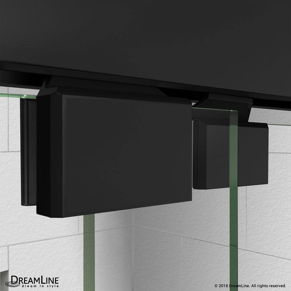 Abbey 60 in. Matte Black Frameless Sliding Shower Door