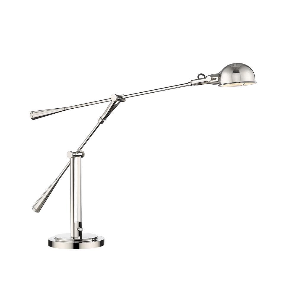 Adjustable Polished Nickel Modern Task Table Lamp