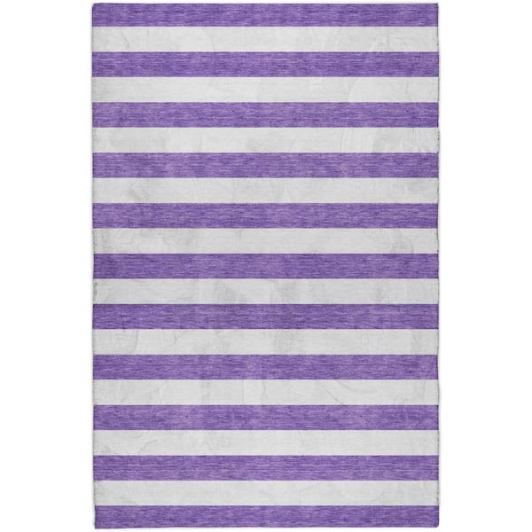 Dream Shag Premium Machine Washable Abstract ADS528 Purple 5 ft. x 7 ft. 6 in. Area Rug