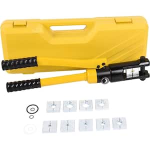 14T Hydraulic Cable Crimping Tool with 8 AWG-4/0 AWG and 8 Pairs of Dies