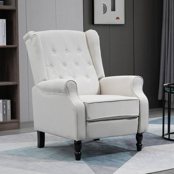 recliner white accent chair