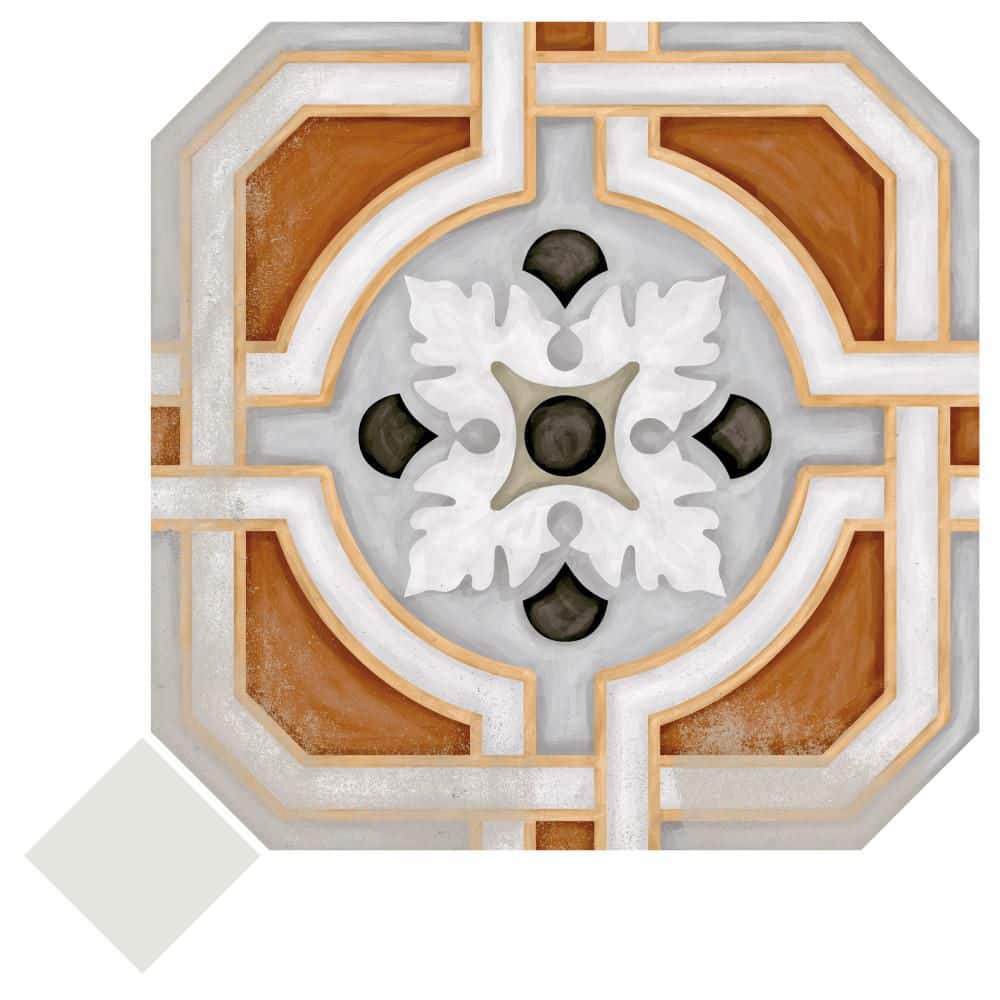 Vaudeville Octagon Deco Zimer with Taco Nacar 8 in. x 8 in. Porcelain Floor and Wall Take Home Tile Sample price history on PriceWatchPro