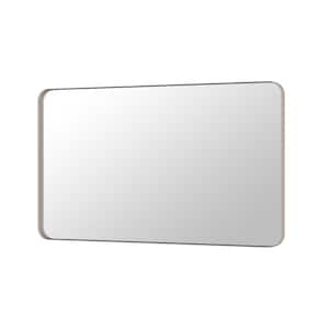 60 in. W x 36 in. H Premium Aluminum Framed Rectangular Bathroom Vanity Wall Mirror in Brushed Nichel