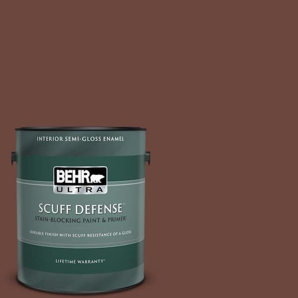 BEHR ULTRA 1 gal. #ECC-42-3 Deep Cherrywood Extra Durable Semi-Gloss Enamel Interior Paint & Primer