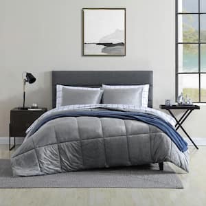 Shatex 7 Piece King Luxury microfiber Dark Gray Oversized Bedroom Comforter  Sets J 22127V K - The Home Depot