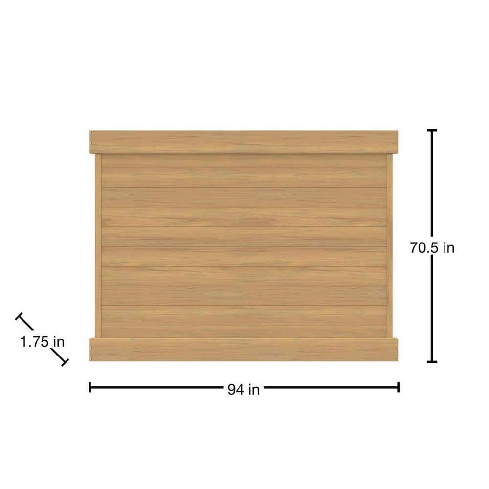 6 ft x 8 ft Cypress Horizontal Vinyl Privacy Fence Panel