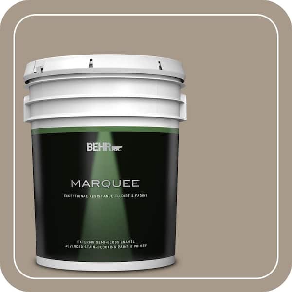 BEHR MARQUEE 5 gal. #BXC-10 Warm Stone Semi-Gloss Enamel Exterior Paint & Primer