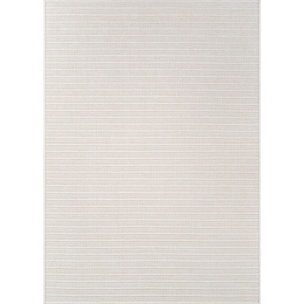 Lomira Bone 6 ft. x 9 ft. Striped Washable Easy Jute Indoor Area Rug