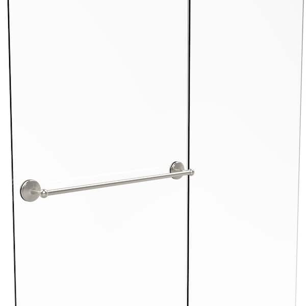 Allied Brass Monte Carlo Collection 30 in. Shower Door Towel Bar in Polished Nickel