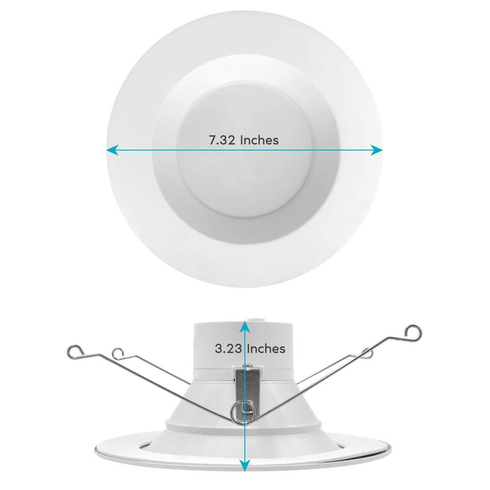 7.32'' White Aluminum LED Retrofit Recessed Lighting Kit