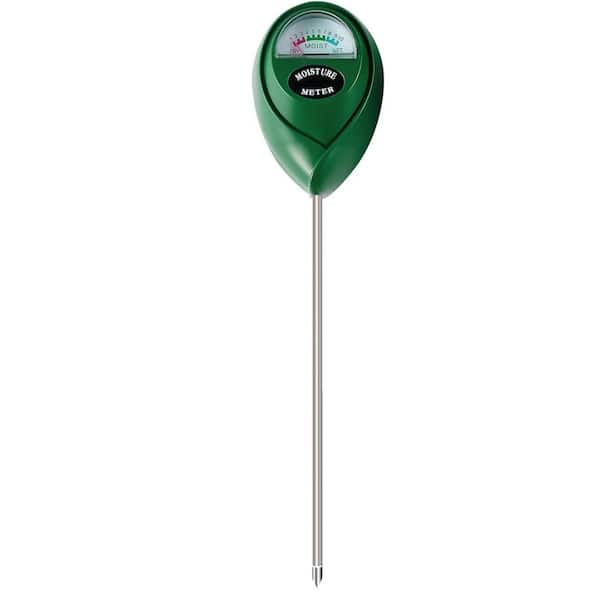 10.23 in. Soil Moisture Meter-Water Sensor for Indoor Outdoor Garden, Lawn, Farm Plant Care, No Battery Needed, Green