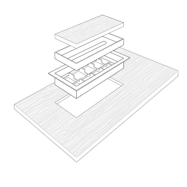 Aria Vent Drywall W.C. Niche, Satin White (13 inch x 30 inch), Size: 13 x 30