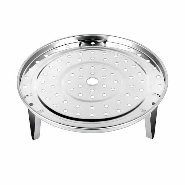 Silver Stainless Steel 8.5 in Steaming Rack with 3 Removable Legs for Instant Pot and Pressure Cooker Use