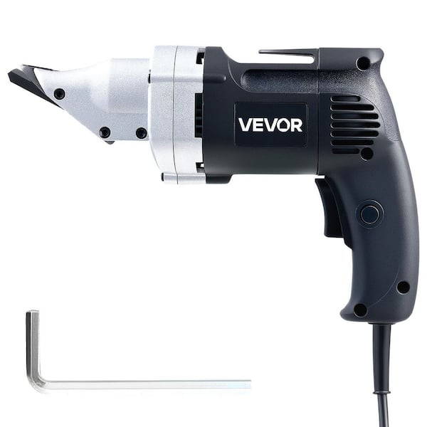 Electric Metal Shear, 4.0-Amp Corded Cutter with 360-Degree Swivel Head, Variable Speed, Continuous Cutting, Clean Cut