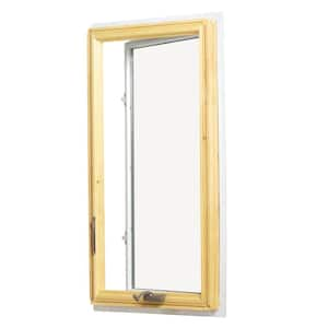 28-3/8 in. x 40-13/16 in. 400 Series White Clad Wood Casement Window with Pine Interior, Low-E Glass and Stone Hdw, Left