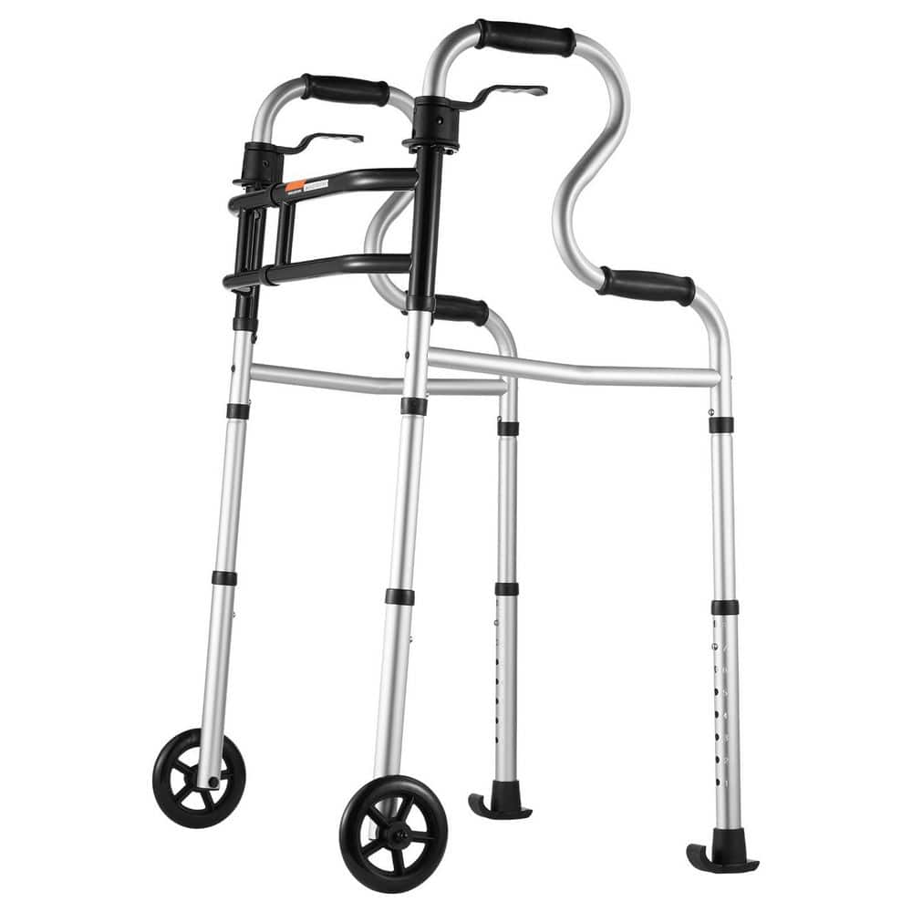 SKYSHALO Folding Walker on Wheels, 3-in-1 Stand-Assist Walker ...