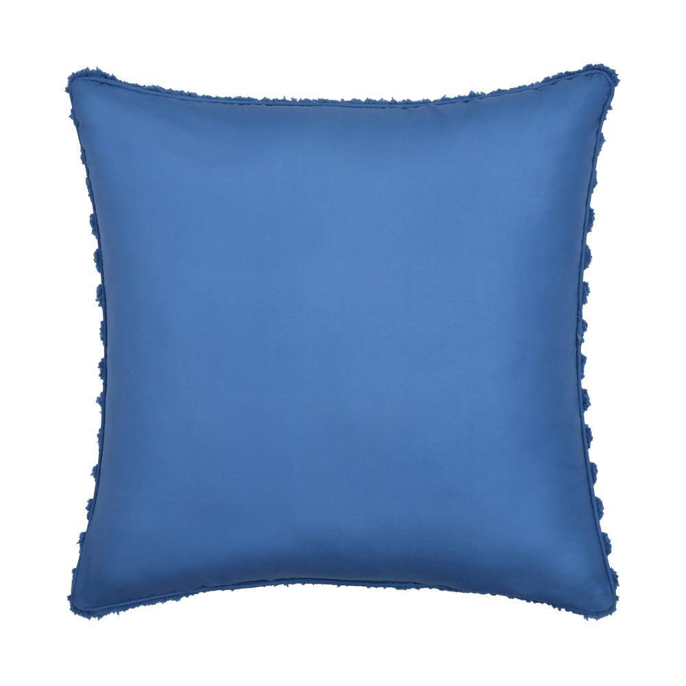 Azure Blue Polyfill Square Minimalist Throw Pillow