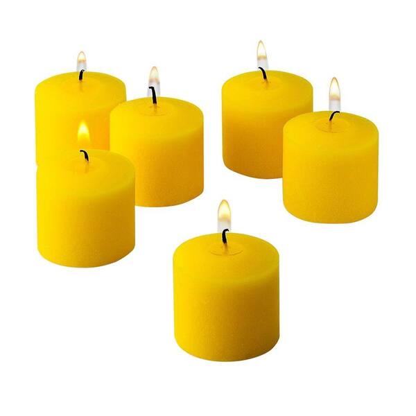 Light In The Dark 10 Hour Yellow Unscented Votive Candle (Set of 36)