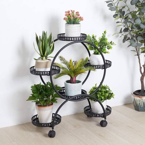 AESOME 30.8 in. x 28.5 in. x 12.8 in. Indoor Metal Plant Stand 6