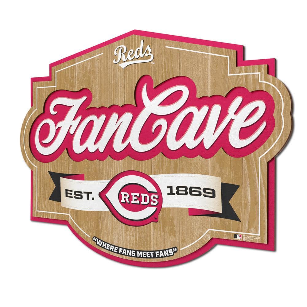 YouTheFan 1903233 17 x 12.5 in. MLB Cincinnati Reds Fan Cave