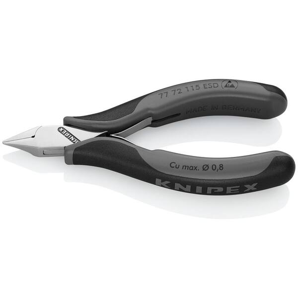 thumbnail image 2 of Knipex 77 01 115 Electronics Diagonal Cutters - Precision Side Cutters For Fine Electronics Work 2 of 14