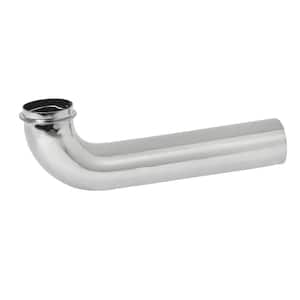 1-1/2 in. x 7-1/2 in. Chrome-Plated Brass Slip-Nut Sink Drain Wall Tube
