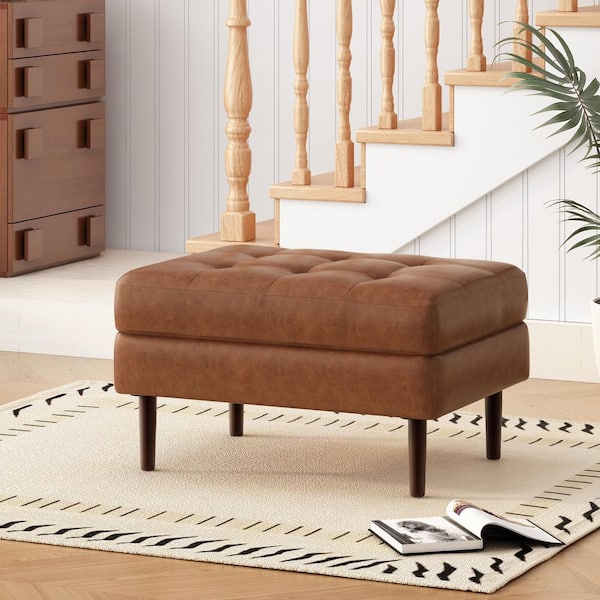 CHRISTOPHER KNIGHT HOME Carr Mid-Century Modern Reddish Brown Faux ...