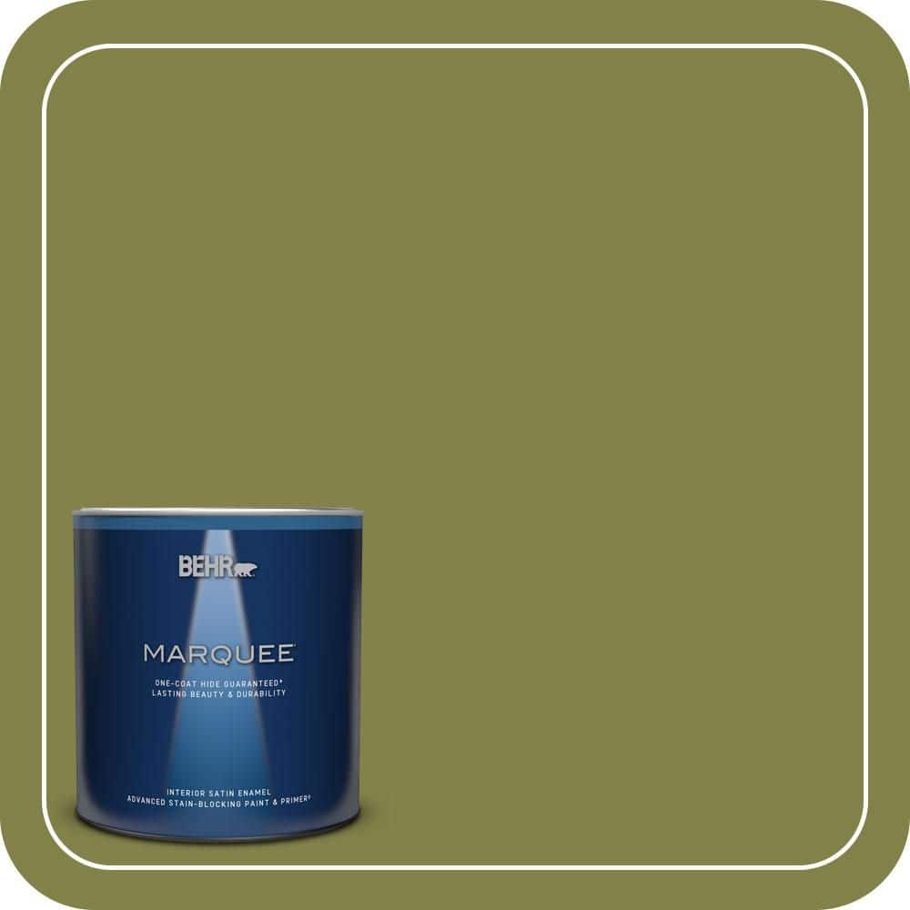 1 qt. #MQ6-61 Basil Chiffonade One-Coat Hide Satin Enamel Interior Paint & Primer price history on PriceWatchPro