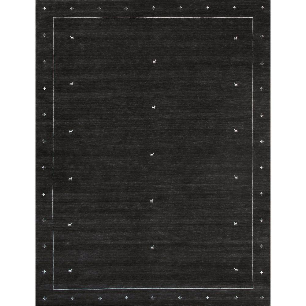 Elegant Gramercy 5' x 7' Hand-Loomed Gray Wool & Silk Area Rug
