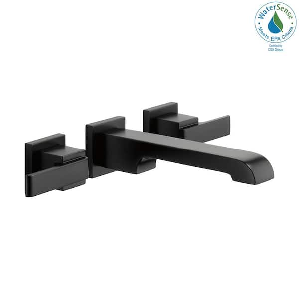 Delta Ara 2-Handle Wall Mount Bathroom Faucet Trim Kit in Matte