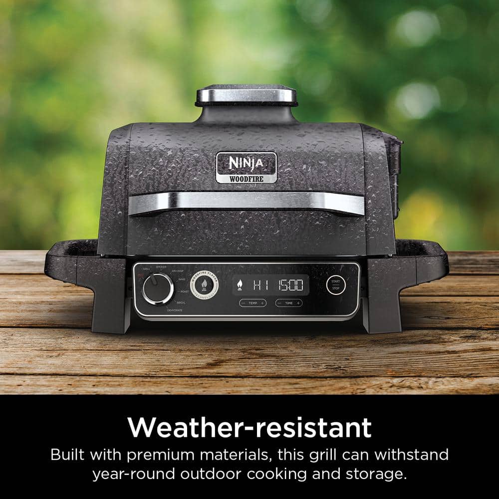 Ninja Woodfire 7-in-1 Gray Charcoal Outdoor Grill & Smoker