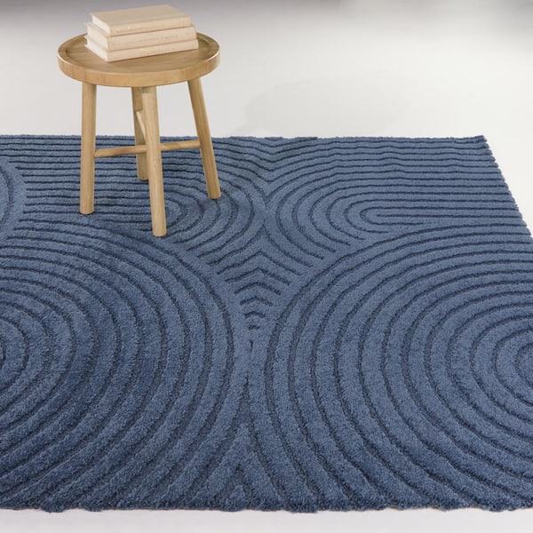 Caserio Blue 5 ft. x 7 ft. Abstract Area Rug