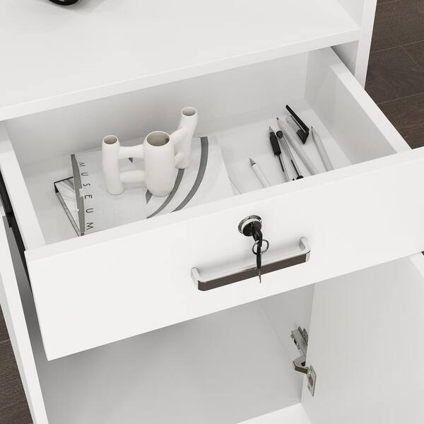 FUFU&GAGA 55.1 in. W x 23.6 in. D Rectangular White MDF FUFU&GAGA 55.1 in. W x 23.6 in. D Rectangular White MDF