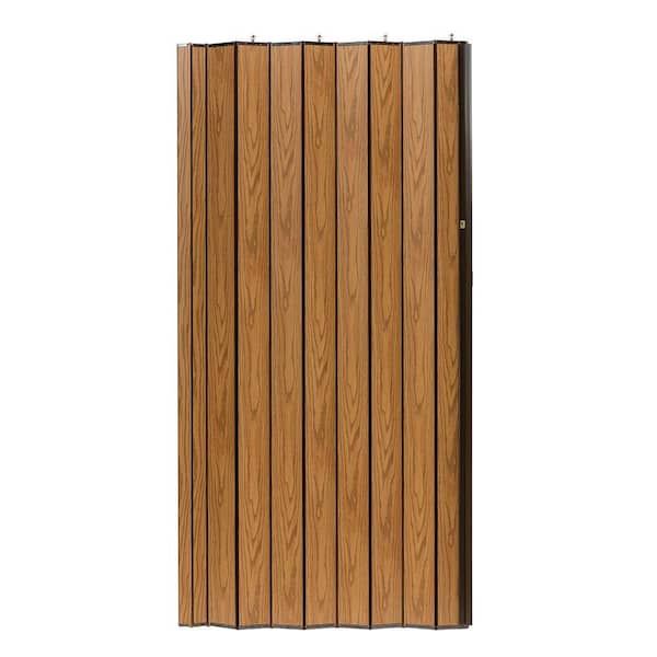 Spectrum 48 in. x 96 in. Woodshire Vinyl-Laminated MDF Light Oak Accordion Door