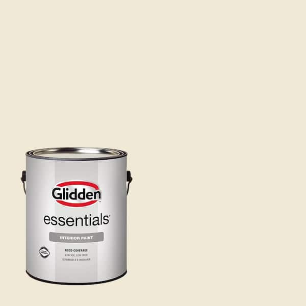 Glidden Essentials 1 gal. PPG1105-1 Creamy White Flat Interior Paint