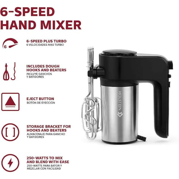 OVENTE 5-Speed Ultra Power Hand Mixer with Free Storage Case, Black HM151B  - The Home Depot