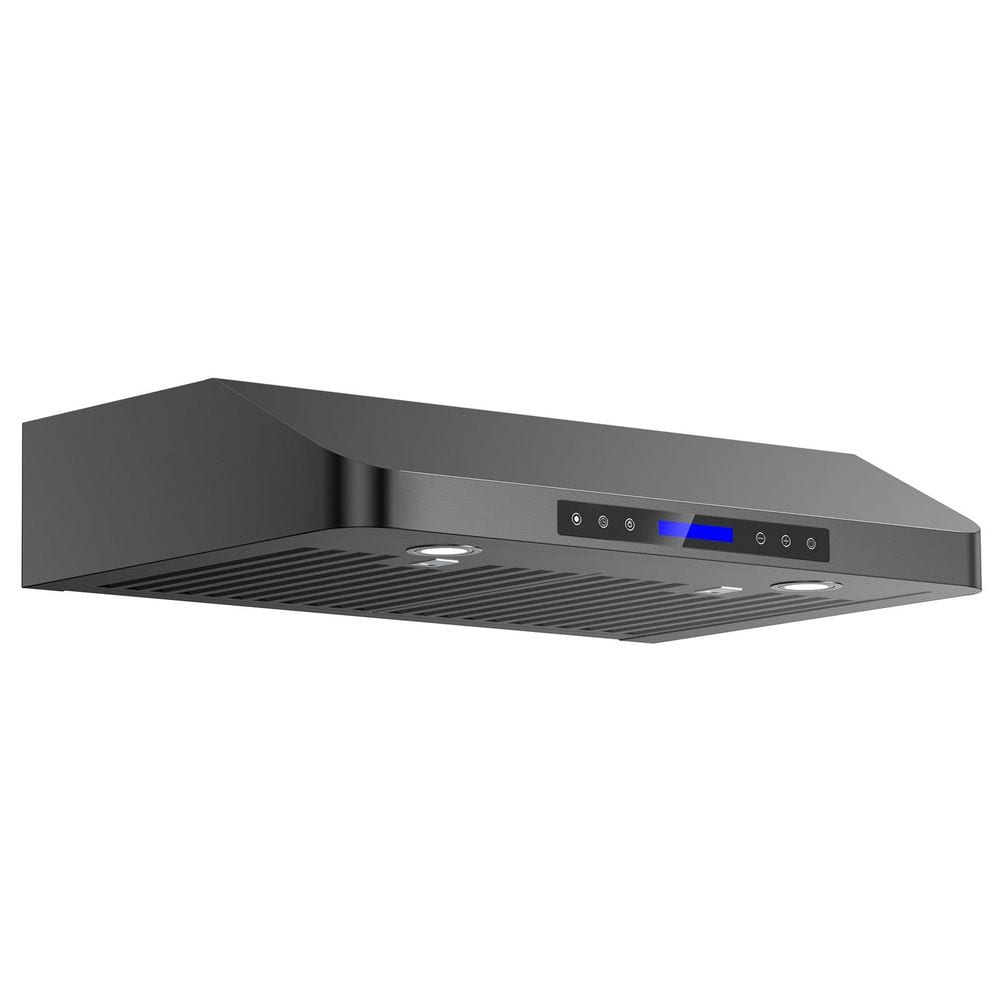 30 in. 900 CFM Ducted Under Cabinet Range Hood with 3 Venting Options, Remote, Touch Control LCD in Black Steel price history on PriceWatchPro