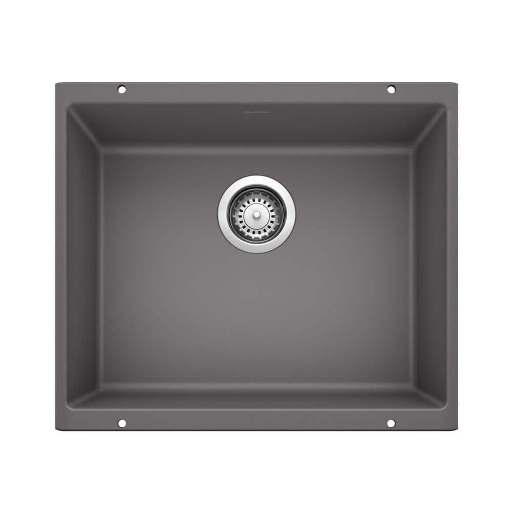 PRECIS 20.87 in. Undermount Single Bowl Cinder Granite Composite Kitchen Si