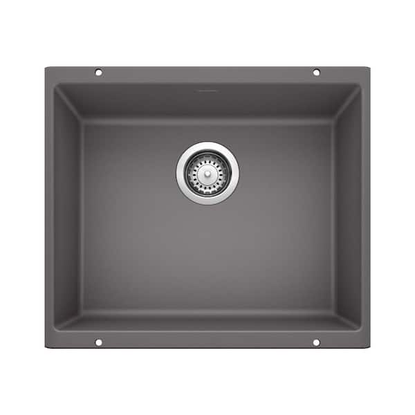 Blanco PRECIS 20.87 in. Undermount Single Bowl Cinder Granite Composite Kitchen Sink