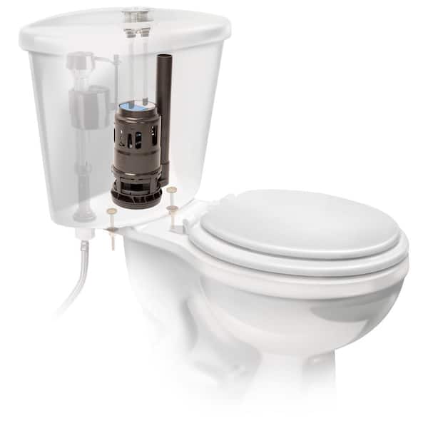 Toilet Seat Connected Water Tank Dual Flush Outlet Drain Valve Adjustable 