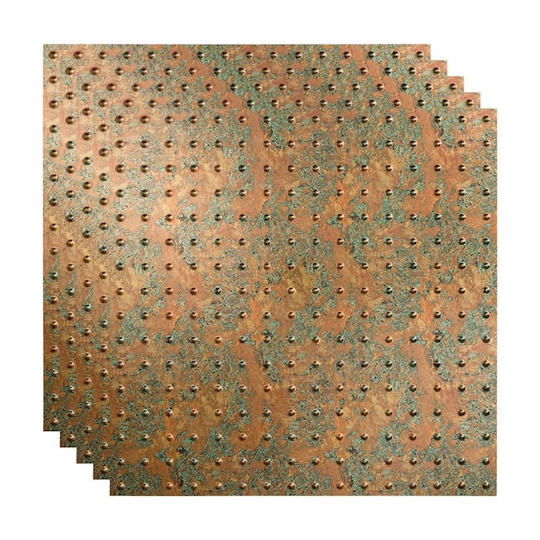 Fasade Minidome 2 ft. x 2 ft. Copper Fantasy Lay-In Vinyl Ceiling Tile (20 sq. ft.)