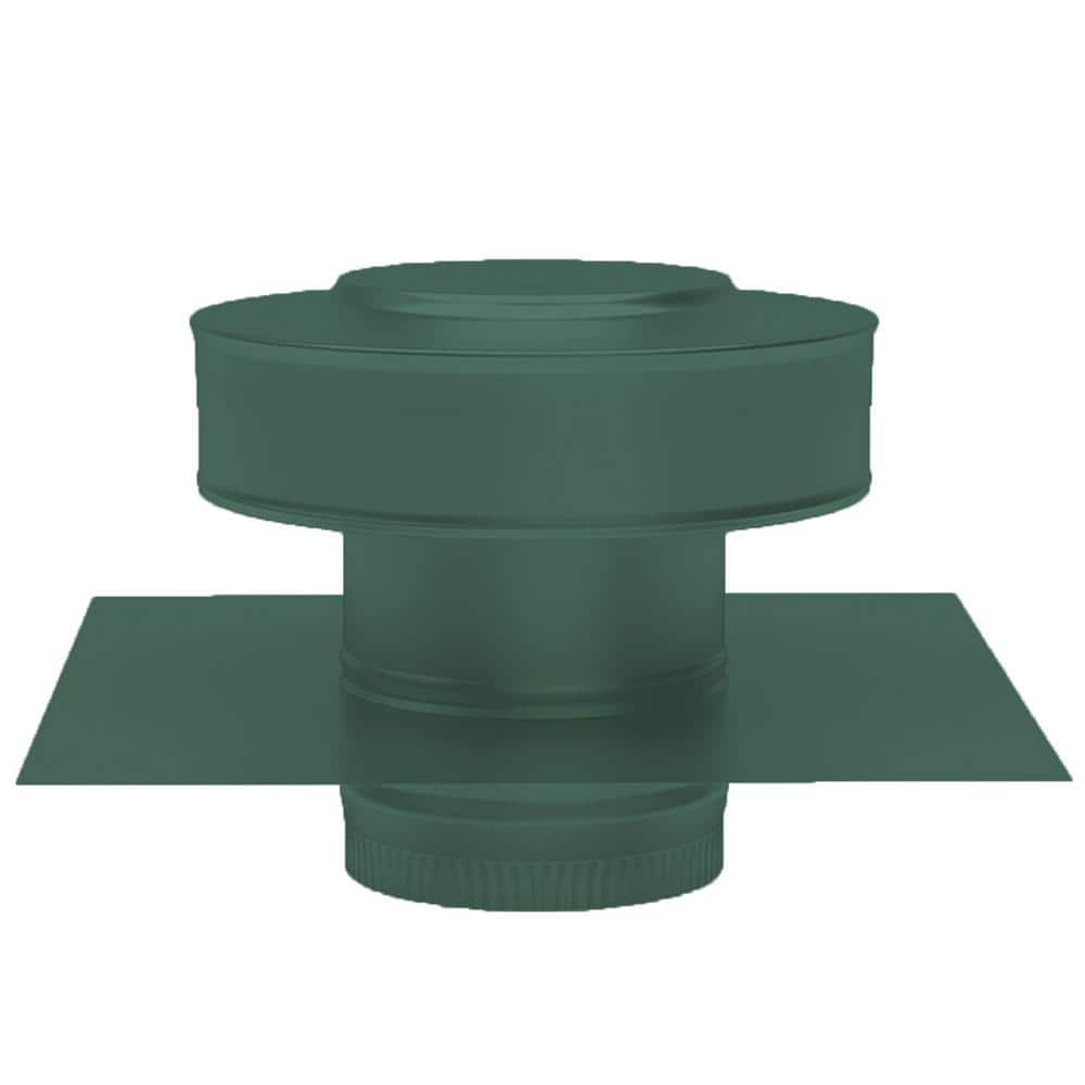 4 in. D Green Aluminum Round Back Static Roof Vent Roof Jack with 2 in. Collar and 2 in. Tail Pipe price history on PriceWatchPro