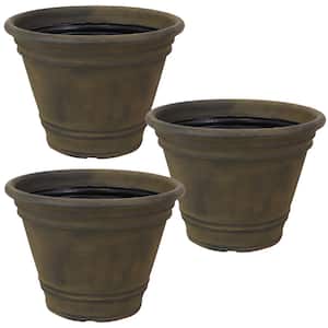 20 in. Sable Franklin Outdoor Polyresin Flower Pot Planter (3-Pack)
