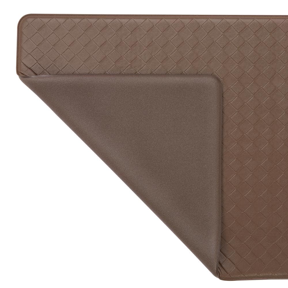 Mocha Brown PVC Anti-Fatigue Kitchen Mat 17.5" x 60"