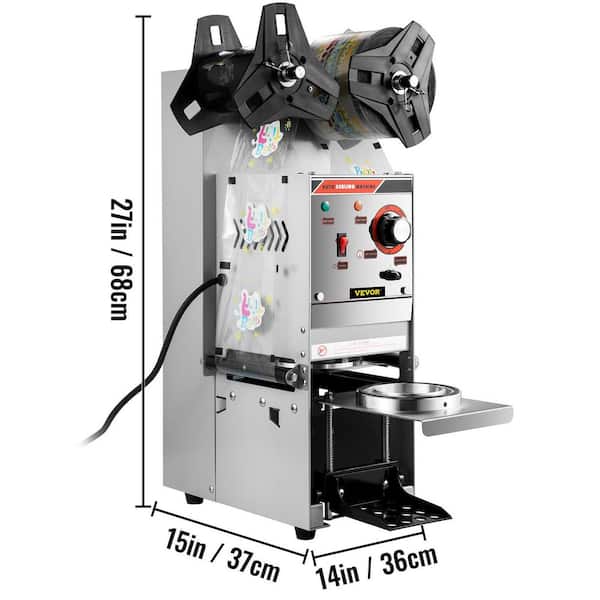 VEVOR Semi-automatic Cup Sealing Machine, 300-500 Cup/h Tea Cup