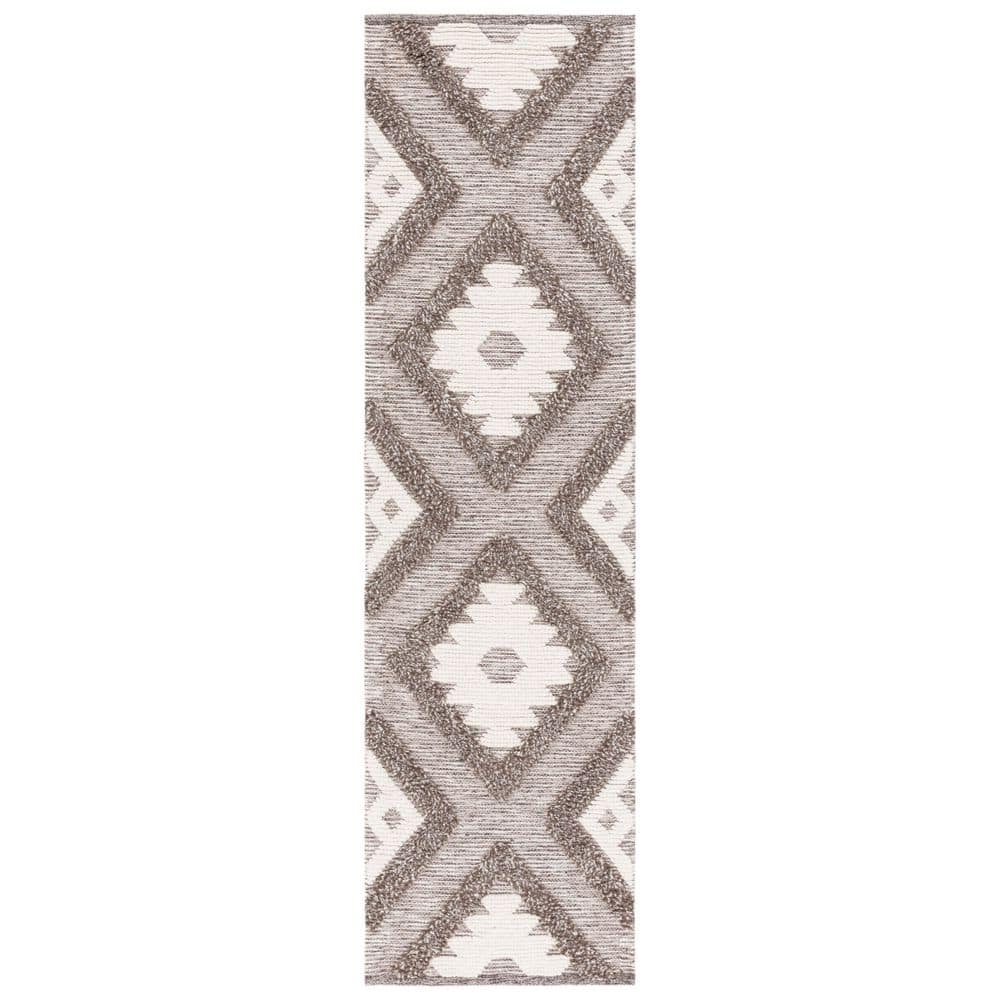 Natura 2 ft. x 8 ft. Dark Gray/Ivory Diamond Marle Runner Rug price history on PriceWatchPro