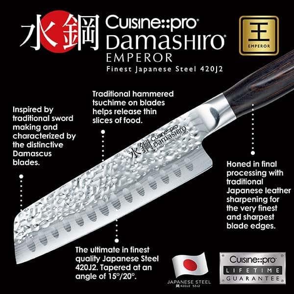 7pc Japanese Damascus Steel Knife Set