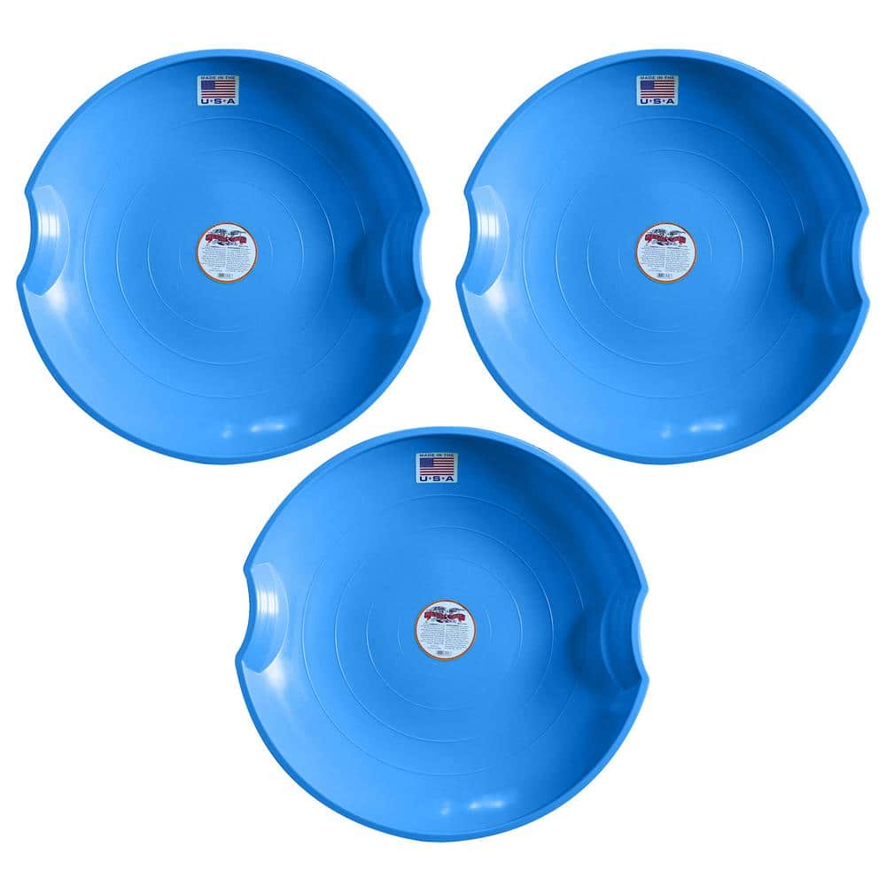 26 in. Dia Flexible Flyer Flying Saucer Sled, Blue (3-Pack)